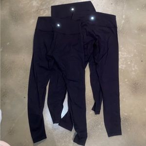 Two Pairs of Black Lululemon Wunder Unders
